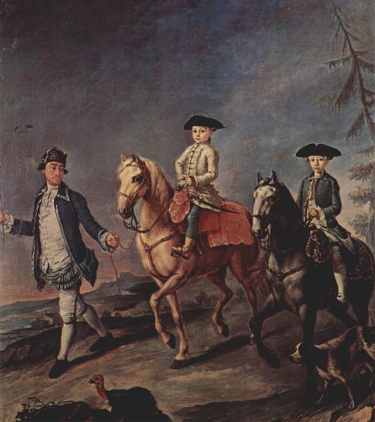 Promenade On Horseback, c.1755 - c.1760 - Pietro Longhi