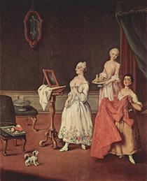 Lady at her Toilette - Pietro Longhi