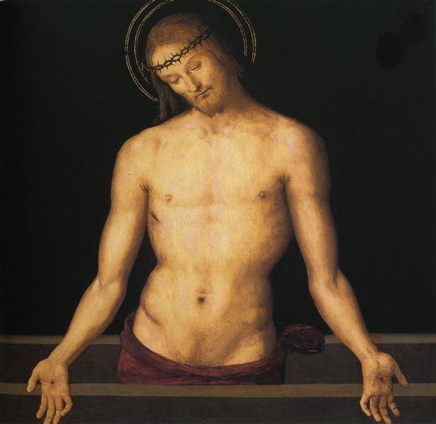 Christ on the sarcophagus, 1495 - Perugino