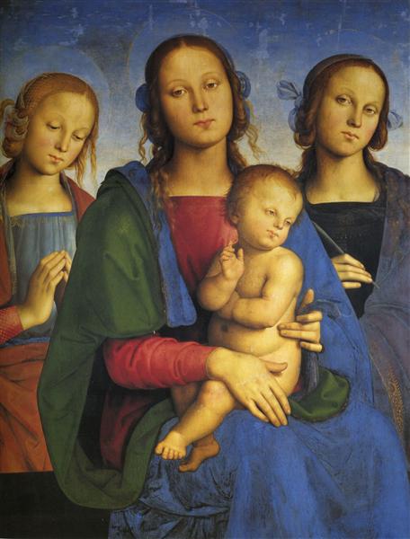 Madonna and Child with St. Catherine and St. Rosa, 1493 - Pietro Perugino