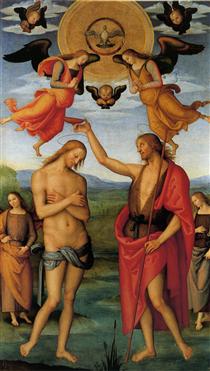Pala di Sant Agostino (Baptism of Christ) - П'єтро Перуджино