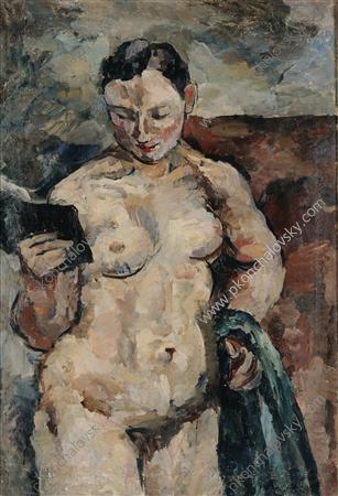 A girl with a book, 1927 - Piotr Kontchalovski