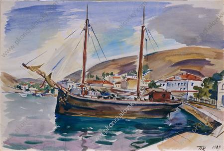 Balaklava. Ship to the shore., 1929 - Петро Кончаловський