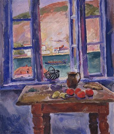Balaklava. Window to the sea., 1929 - Pjotr Petrowitsch Kontschalowski