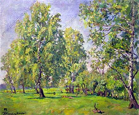 Birch trees in early spring, 1946 - Pjotr Petrowitsch Kontschalowski
