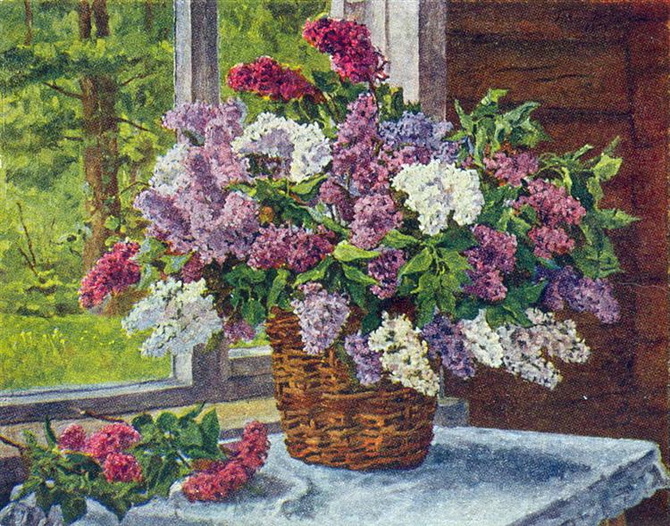 Lilacs by the window - Pyotr Konchalovsky