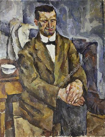 Portrait of the sculptor P. Bromirsky, 1919 - Pyotr Konchalovsky