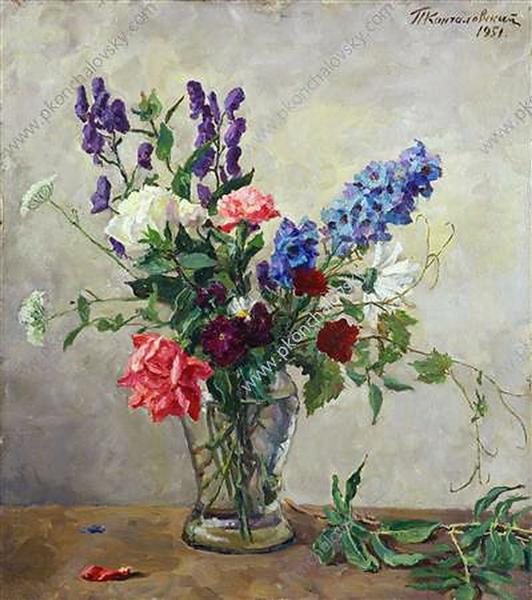 Still Life. A small bouquet., 1951 - Pjotr Petrowitsch Kontschalowski