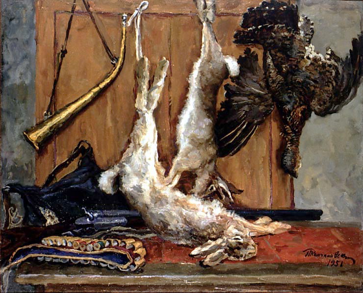 Still Life. Hares and grouse., 1951 - Петро Кончаловський