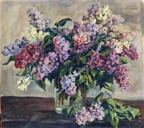 Oil Painting Replica Still Life with Lilac by Pyotr Konchalovsky