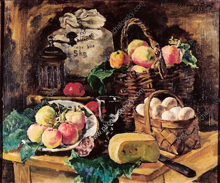 Still Life with a fly. Every victuals., 1932 - Pjotr Petrowitsch Kontschalowski
