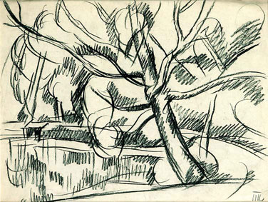 Дерево в Абрамцево, 1921 - Пётр Кончаловский