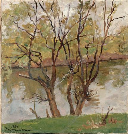 Willows on the river Protva, 1954 - Петро Кончаловський