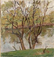 Willows on the river Protva - Piotr Kontchalovski