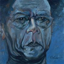 Auto retrato en azul  (self portrait in blue) - Рамон Ов'єдо