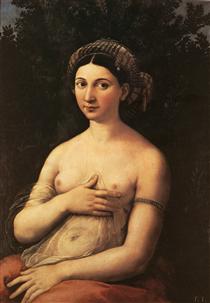 The Portrait of a Young Woman (La Fornarina) - Raphael