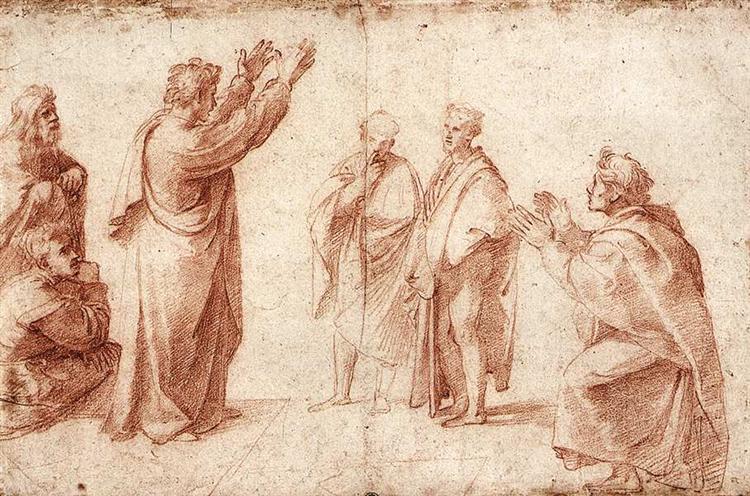 Study for St. Paul Preaching in Athens, 1514 - 1515 - Rafael Sanzio