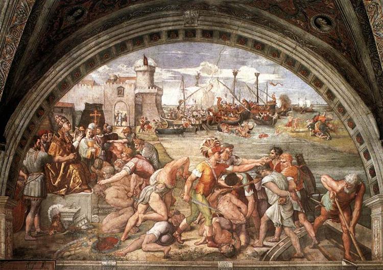 The Battle of Ostia, 1514 - Рафаэль Санти