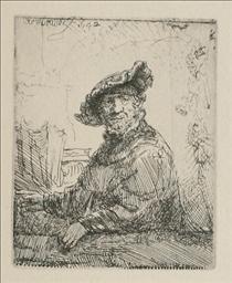 A Man in an Arboug - Rembrandt