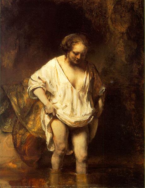 Hendrickje Bathing in a River, 1654 - Rembrandt