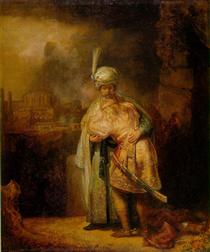 David despidiéndose de Jonatán - Rembrandt