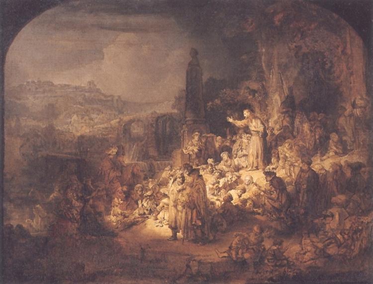 Іоан Хреститель проповідує, 1634 - 1635 - Рембрандт