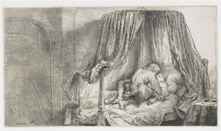 In Bed, 1646 - Рембрандт
