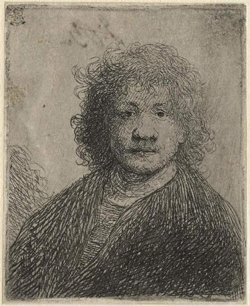 Self-portrait with a broad nose, 1629 - 1630 - Рембрандт
