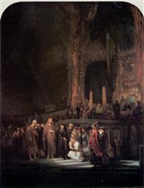 Cristo y la adúltera - Rembrandt