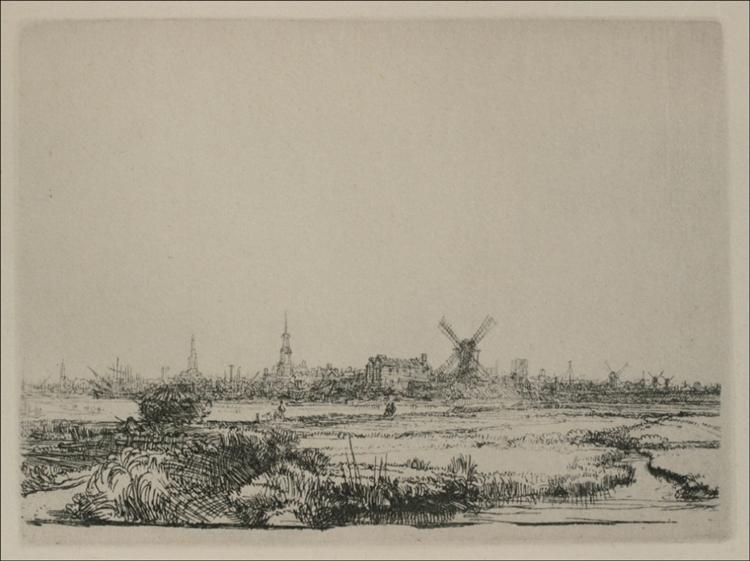 View of Amsterdam, 1640 - Rembrandt van Rijn