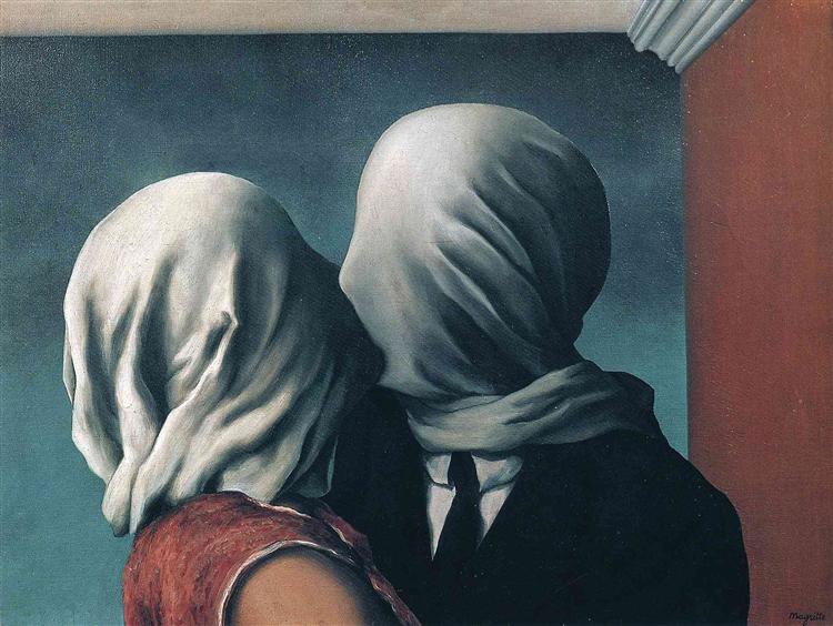 The lovers, 1928 - Rene Magritte - WikiArt.org