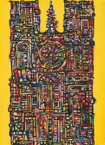 Cathedral in Yellow - Rene Portocarrero