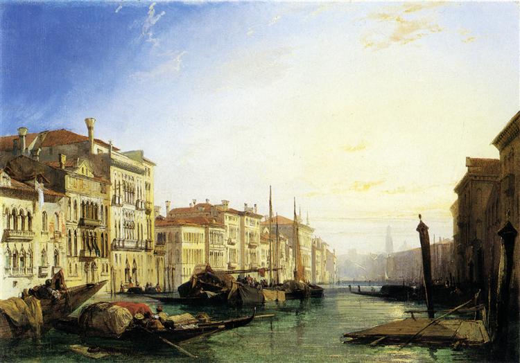 Venice Grand Canal, Sunset - Richard Parkes Bonington