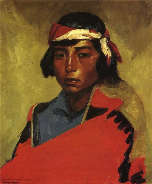 Young Buck of the Tesuque Pueblo, 1916 - Robert Henri
