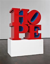 Hope Red/Blue - Robert Indiana