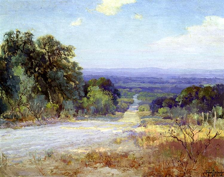 A White Road at Late Afternoon, 1921 - Роберт Джулиан Ондердонк
