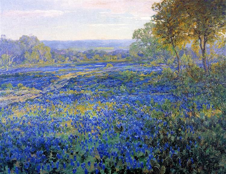Fields of Bluebonnets, 1920 - Роберт Джулиан Ондердонк