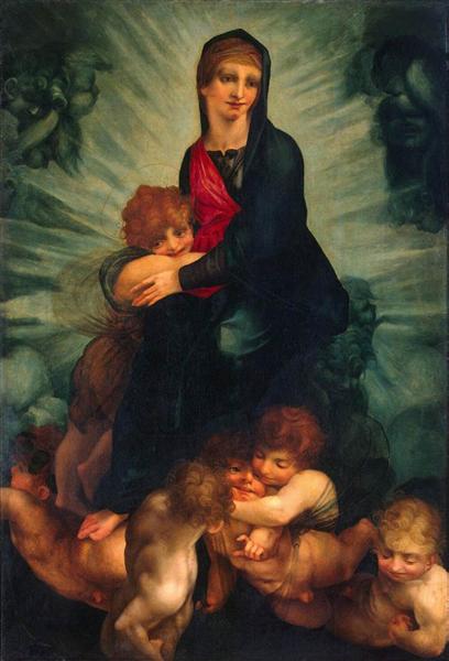 Мадонна з немовлям і Путті, 1522 - Россо Фйорентино