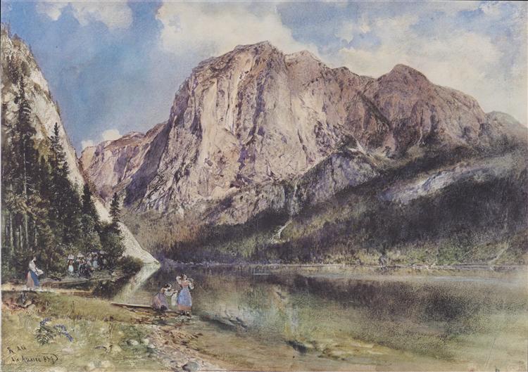 Altausseersee with Trisselwand, 1839 - Рудольф фон Альт