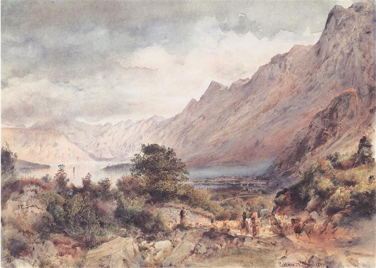 The Bay of Cattaro in Dalmatia, 1840 - Rudolf von Alt