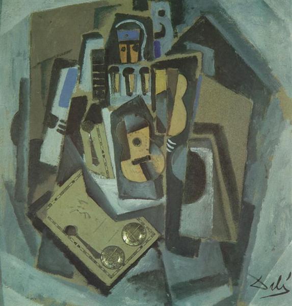 Pierrot and Guitar, 1924 - Сальвадор Дали