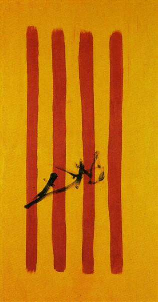 The Dalinian Senyera (Catalonian National Flag), 1970 - Salvador Dali