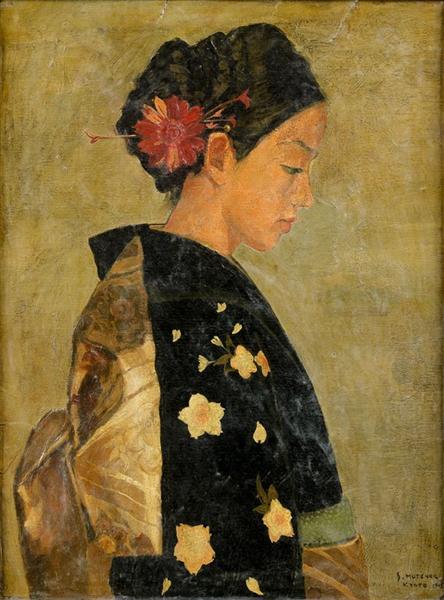 Jeune femme de profil, 1915 - Самуэль Мютцнер