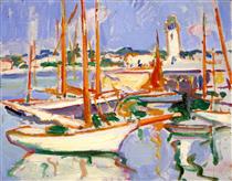 Boats at Royan - Samuel Peploe
