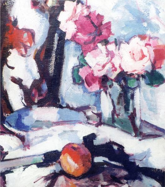 Roses and Fan, 1930 - Samuel Peploe