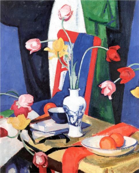 Still Life with Tulips, 1919 - Сэмюэл Пепло