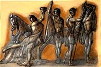 Costume Studies with Mythological Figures for ballet “Dionysus” by Glazunov in Mordkin Theatre - Сергій Судєйкін