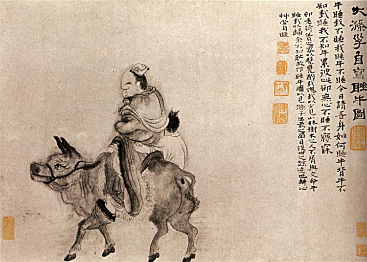 Back home after a night of drunkenness, 1656 - 1707 - Shi Tao