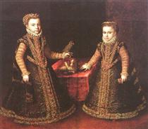 Infantas Isabella Clara Eugenia and Catalina Micaela - Sofonisba Anguissola
