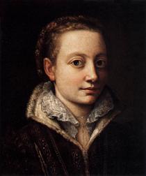 Portrait of Minerva Anguissola - Софонисба Ангиссола